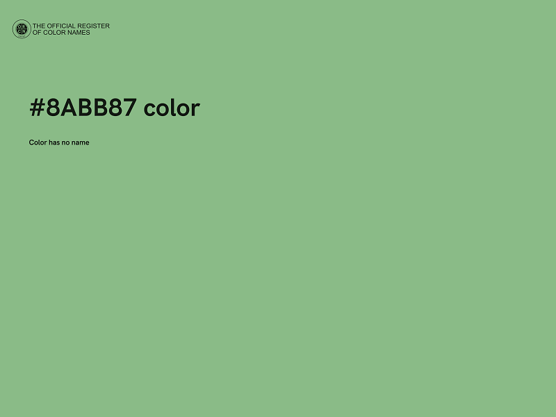 #8ABB87 color image