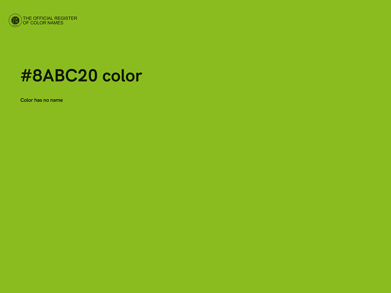 #8ABC20 color image