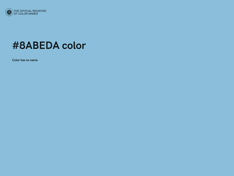 #8ABEDA color image