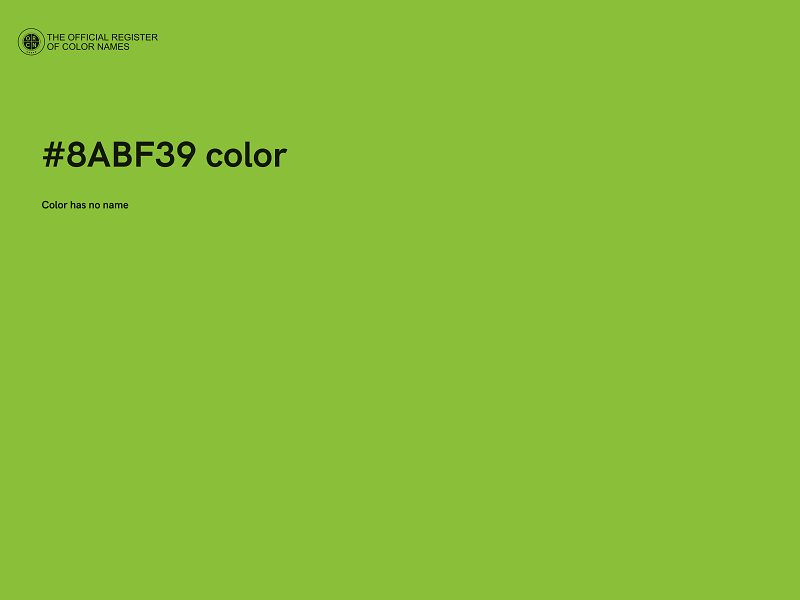 #8ABF39 color image