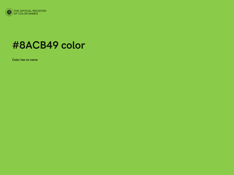 #8ACB49 color image