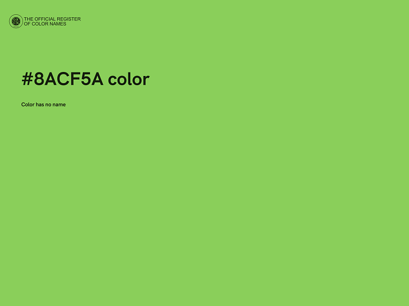 #8ACF5A color image