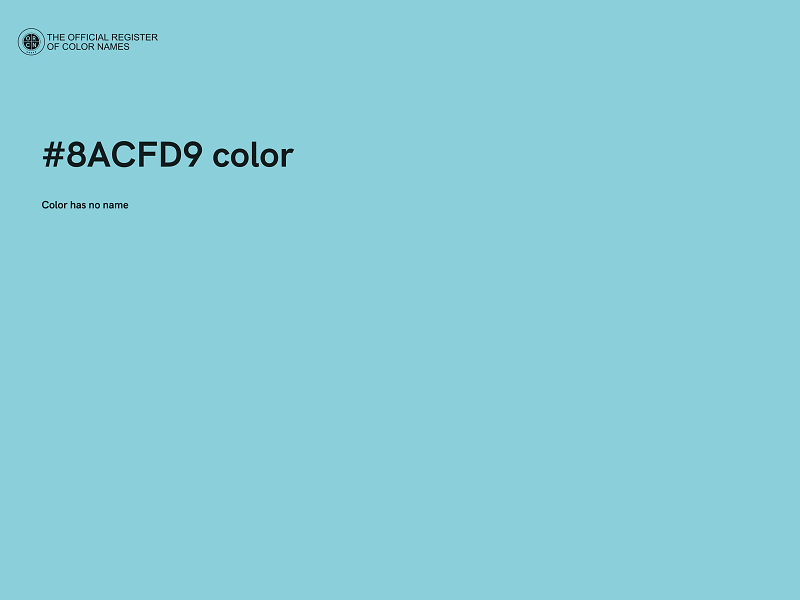 #8ACFD9 color image