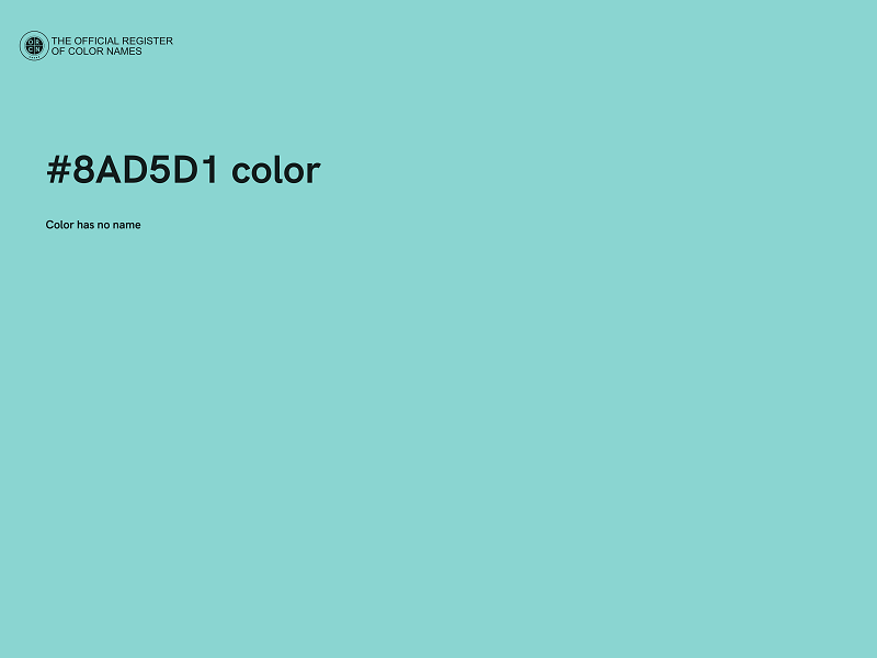 #8AD5D1 color image