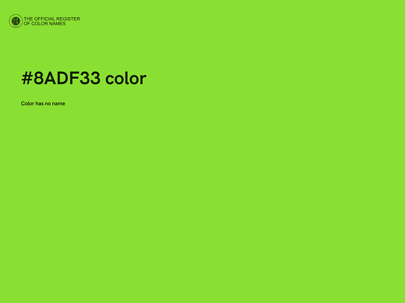 #8ADF33 color image