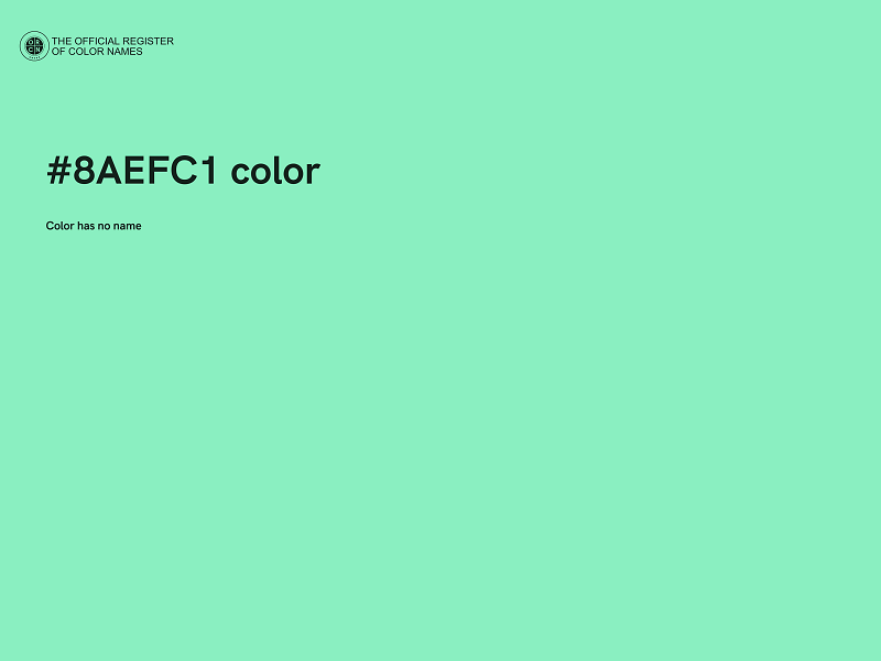 #8AEFC1 color image