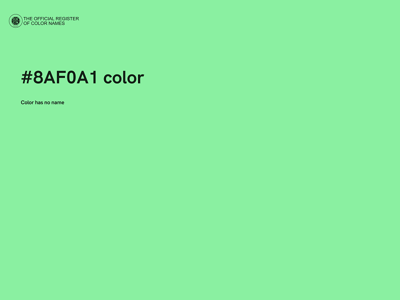 #8AF0A1 color image