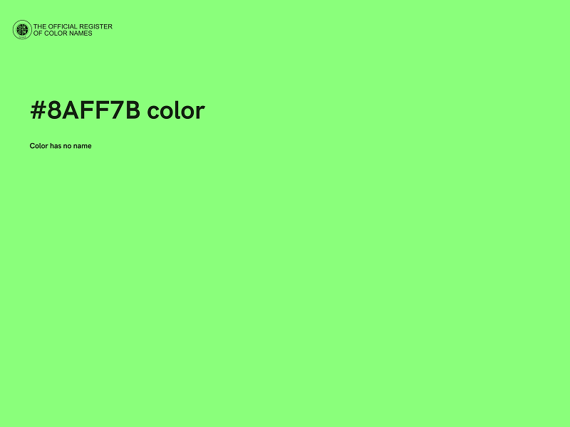 #8AFF7B color image