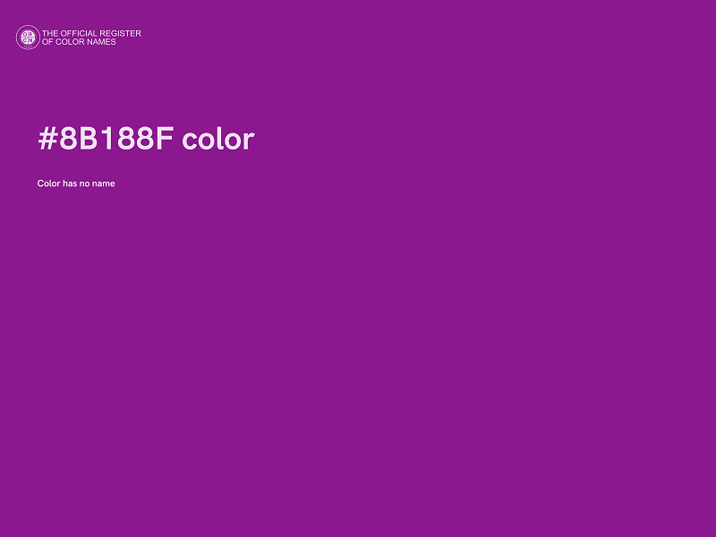 #8B188F color image