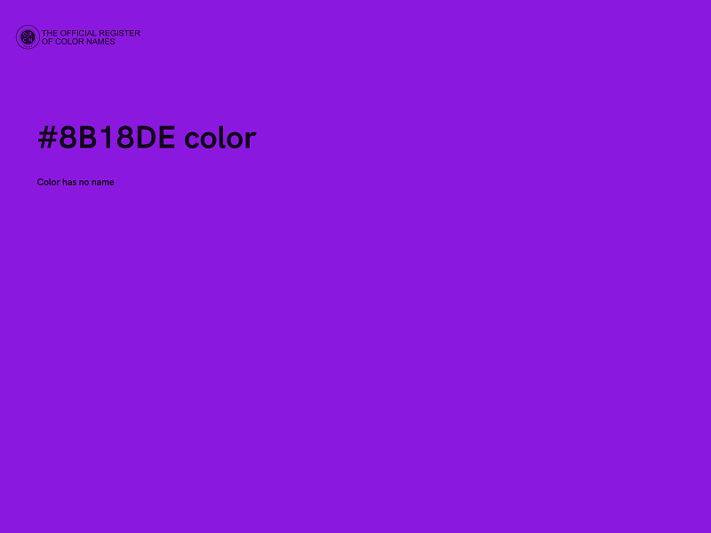 #8B18DE color image