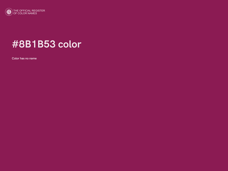 #8B1B53 color image