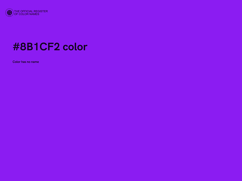 #8B1CF2 color image