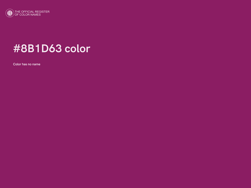 #8B1D63 color image