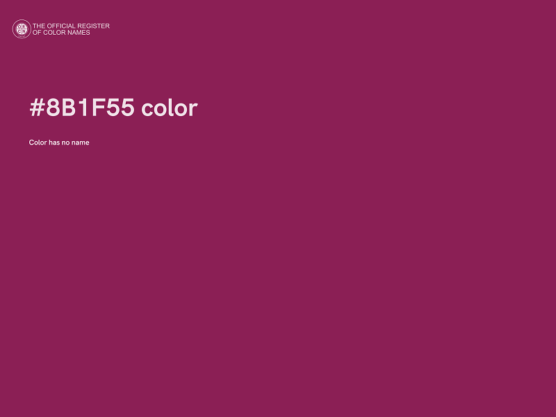 #8B1F55 color image