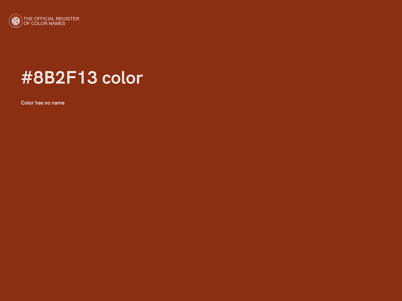 #8B2F13 color image