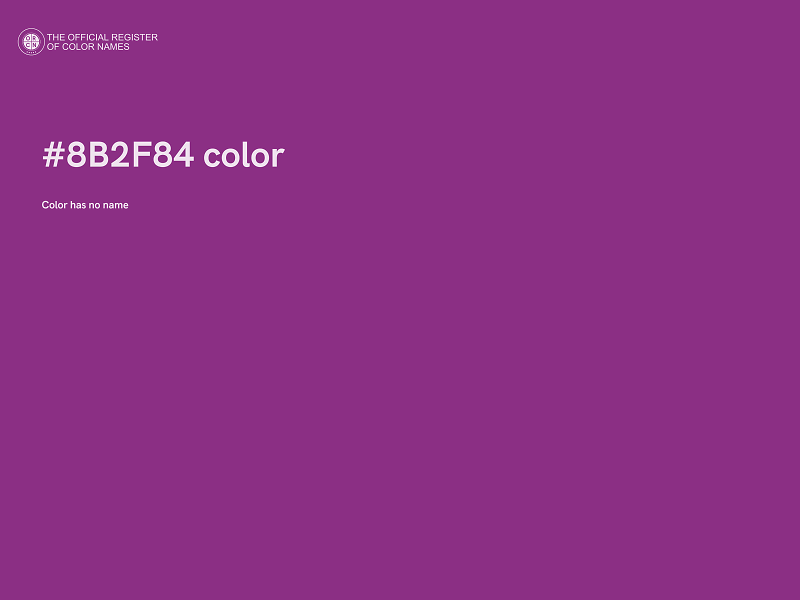 #8B2F84 color image