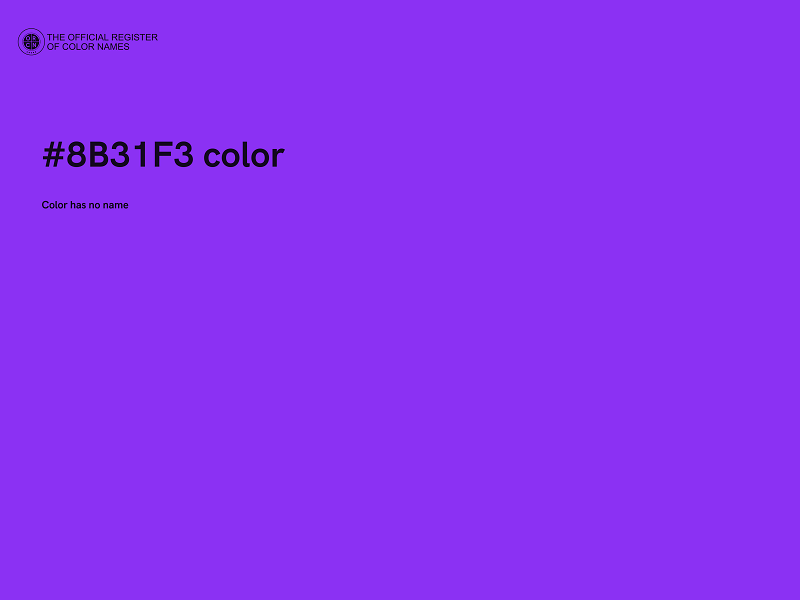 #8B31F3 color image