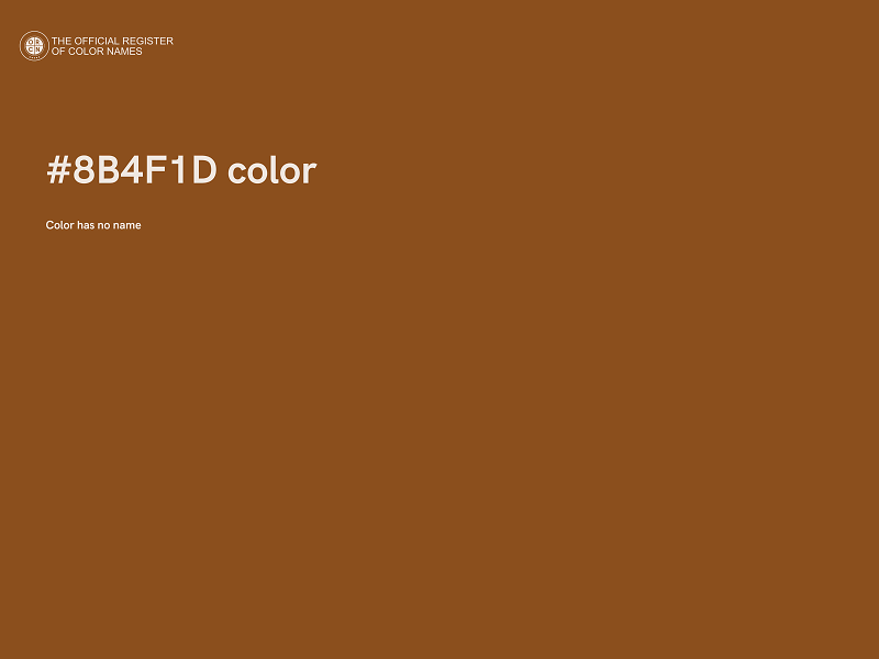 #8B4F1D color image