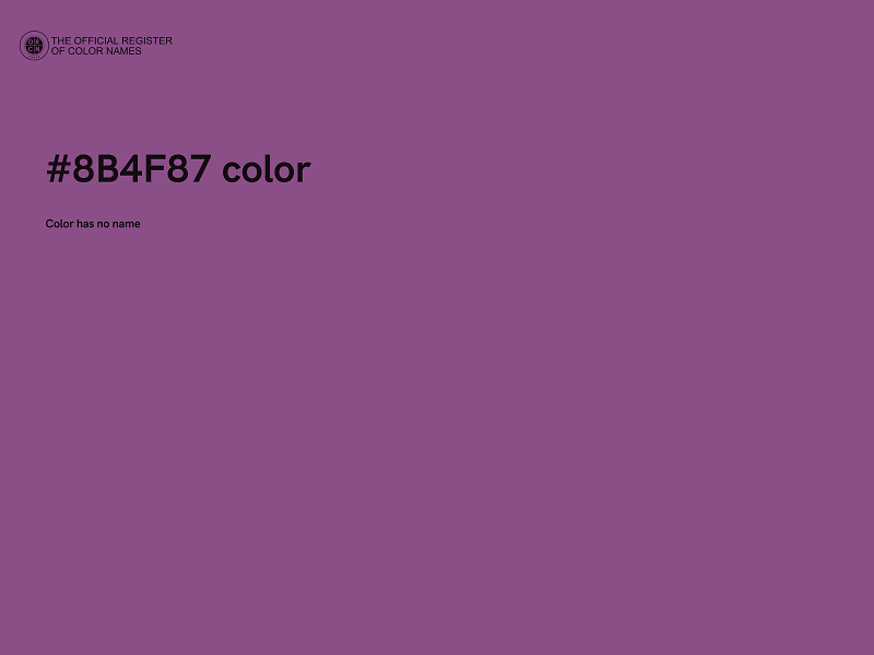 #8B4F87 color image