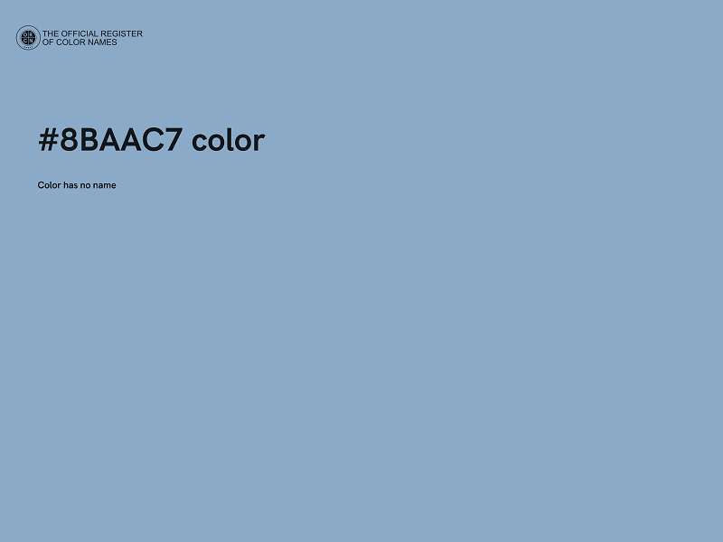 #8BAAC7 color image