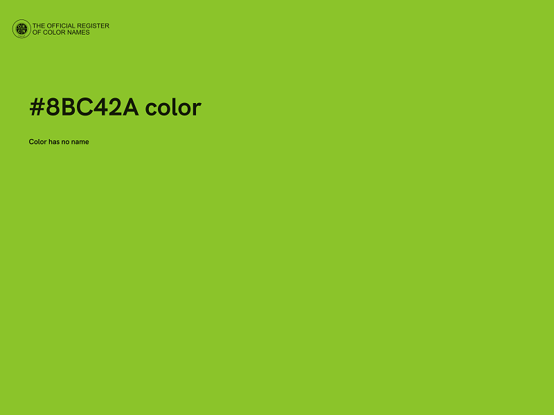 #8BC42A color image