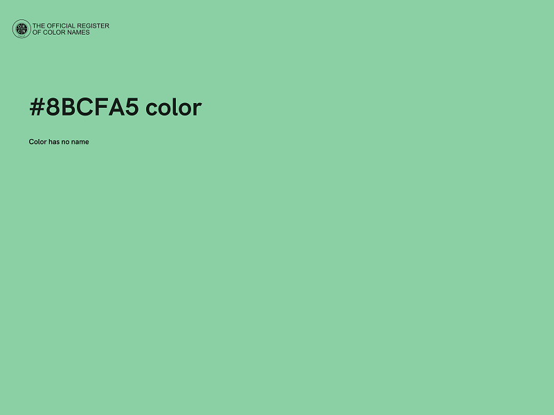 #8BCFA5 color image