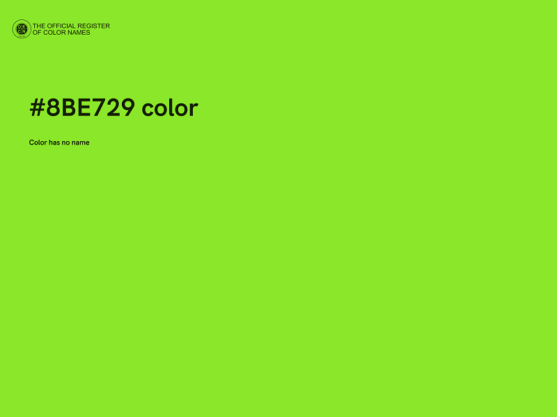 #8BE729 color image