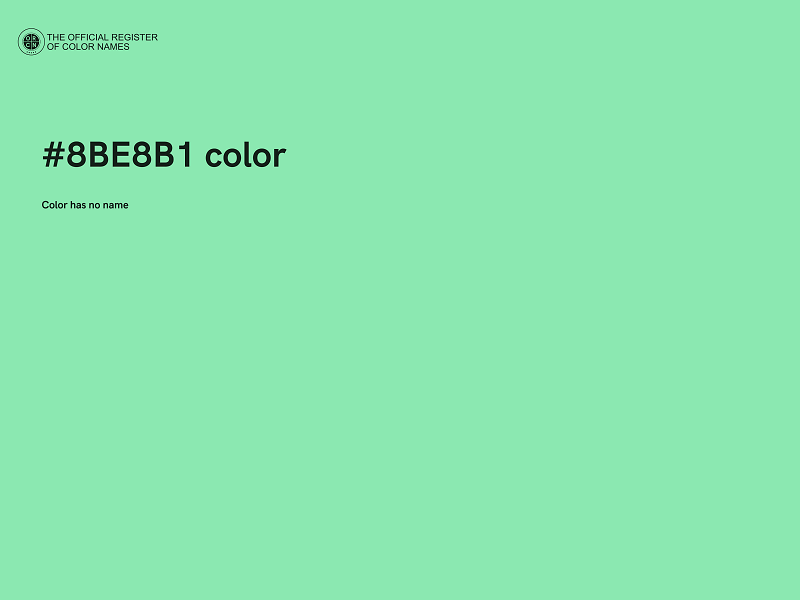 #8BE8B1 color image