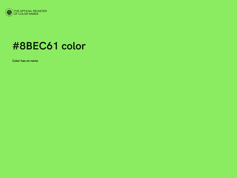 #8BEC61 color image