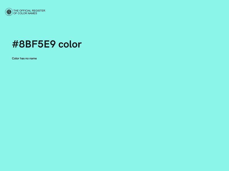 #8BF5E9 color image