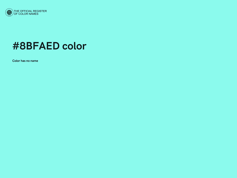 #8BFAED color image