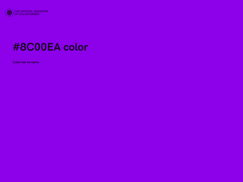 #8C00EA color image