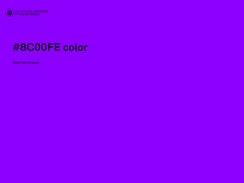 #8C00FE color image