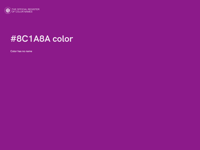 #8C1A8A color image