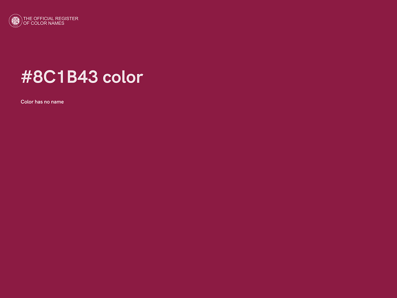 #8C1B43 color image