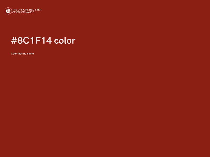 #8C1F14 color image