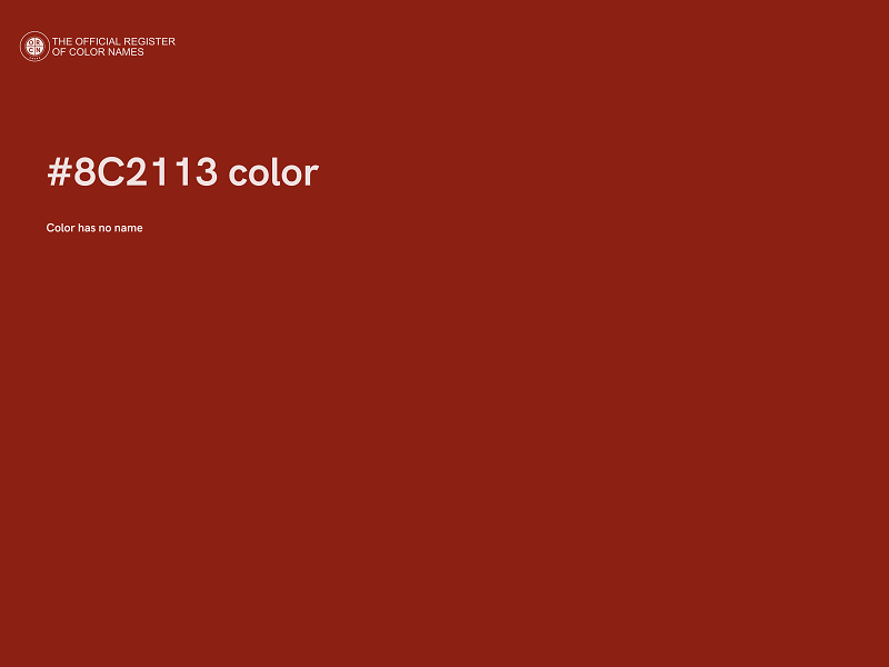 #8C2113 color image