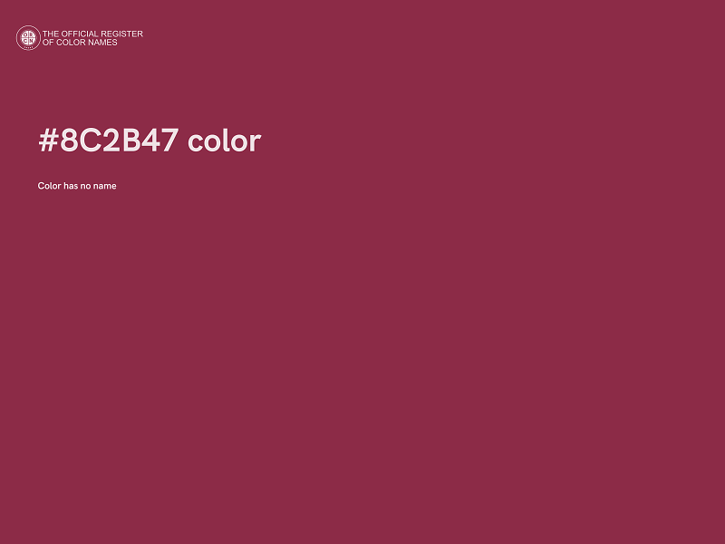 #8C2B47 color image