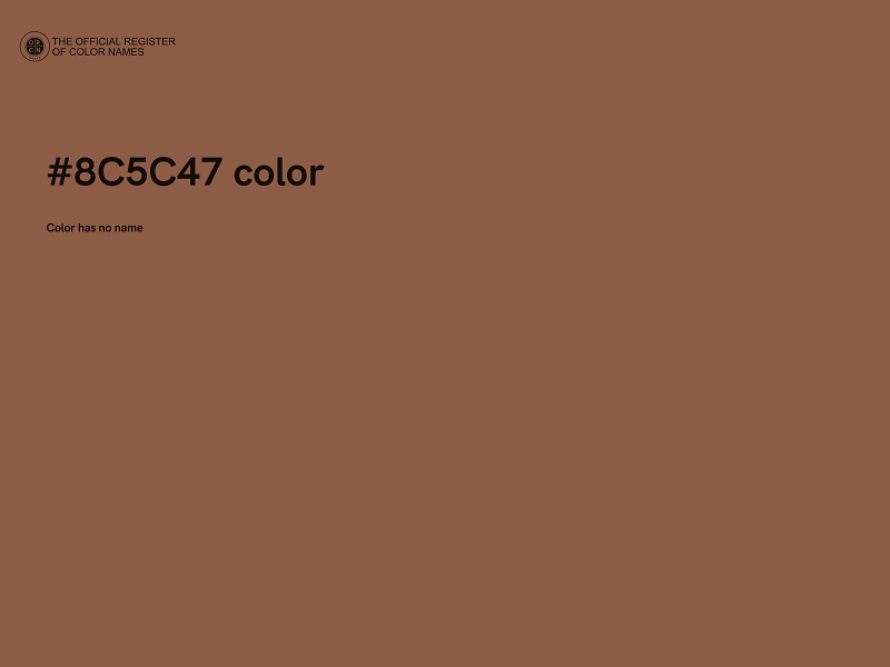 #8C5C47 color image