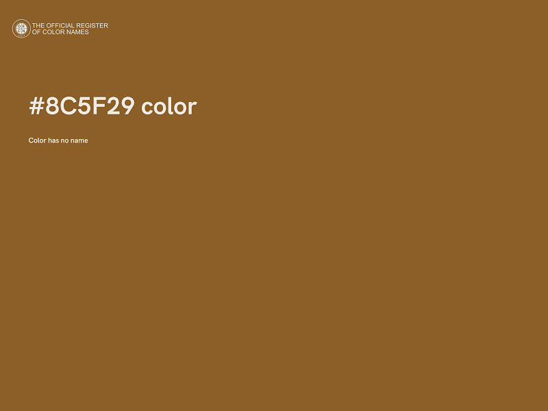 #8C5F29 color image