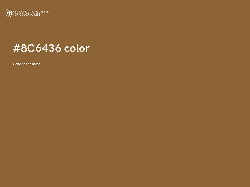 #8C6436 color image