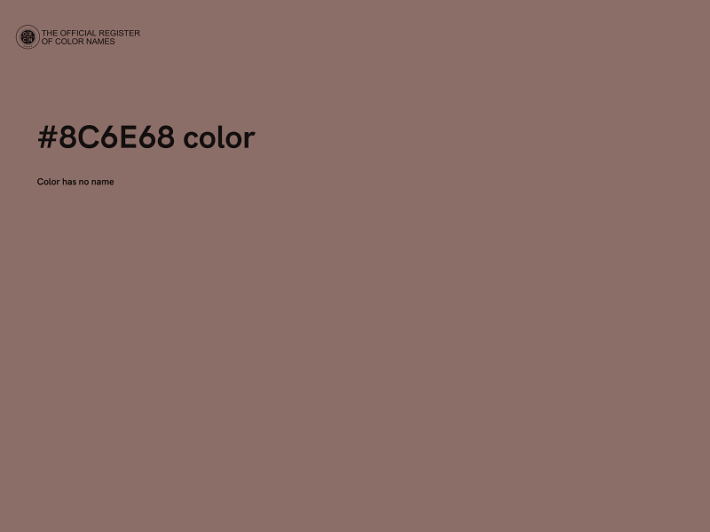 #8C6E68 color image