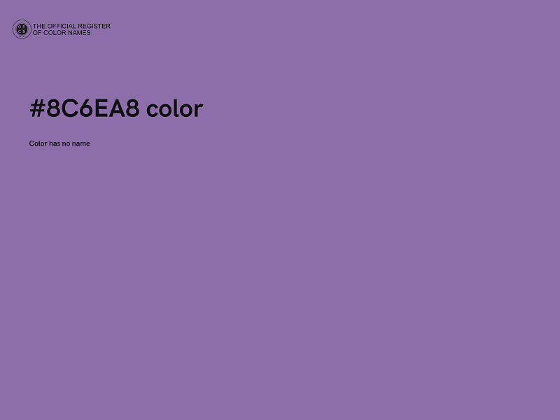 #8C6EA8 color image