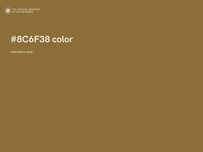 #8C6F38 color image