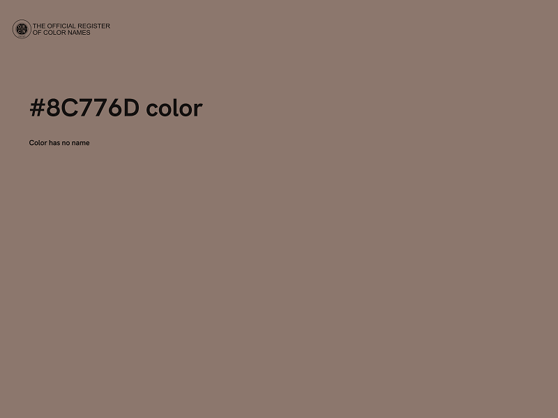 #8C776D color image