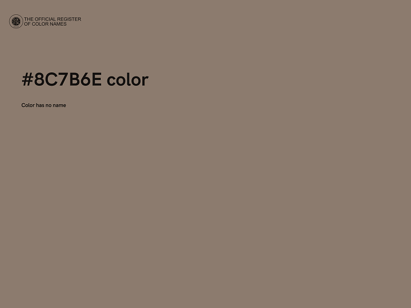 #8C7B6E color image