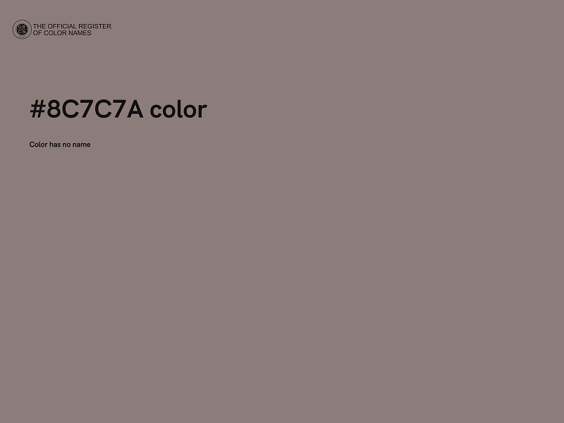 #8C7C7A color image