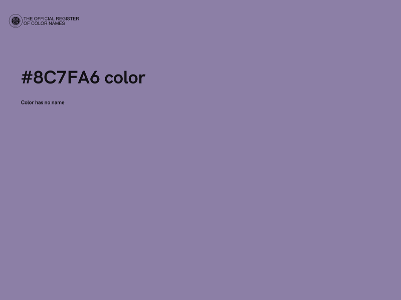 #8C7FA6 color image