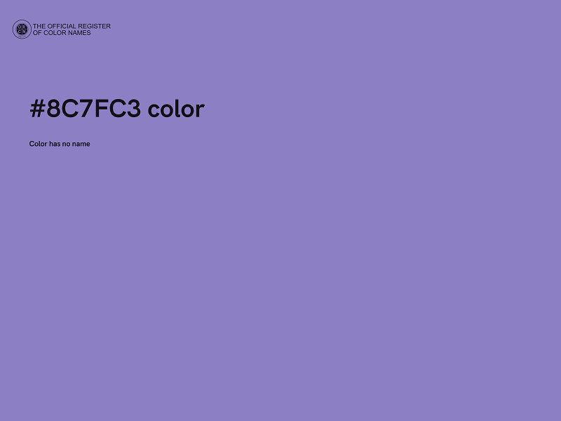 #8C7FC3 color image