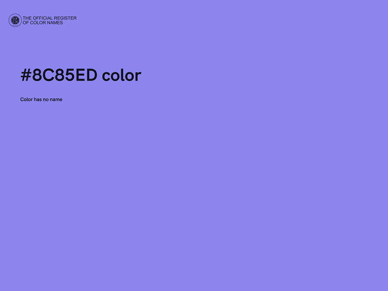 #8C85ED color image